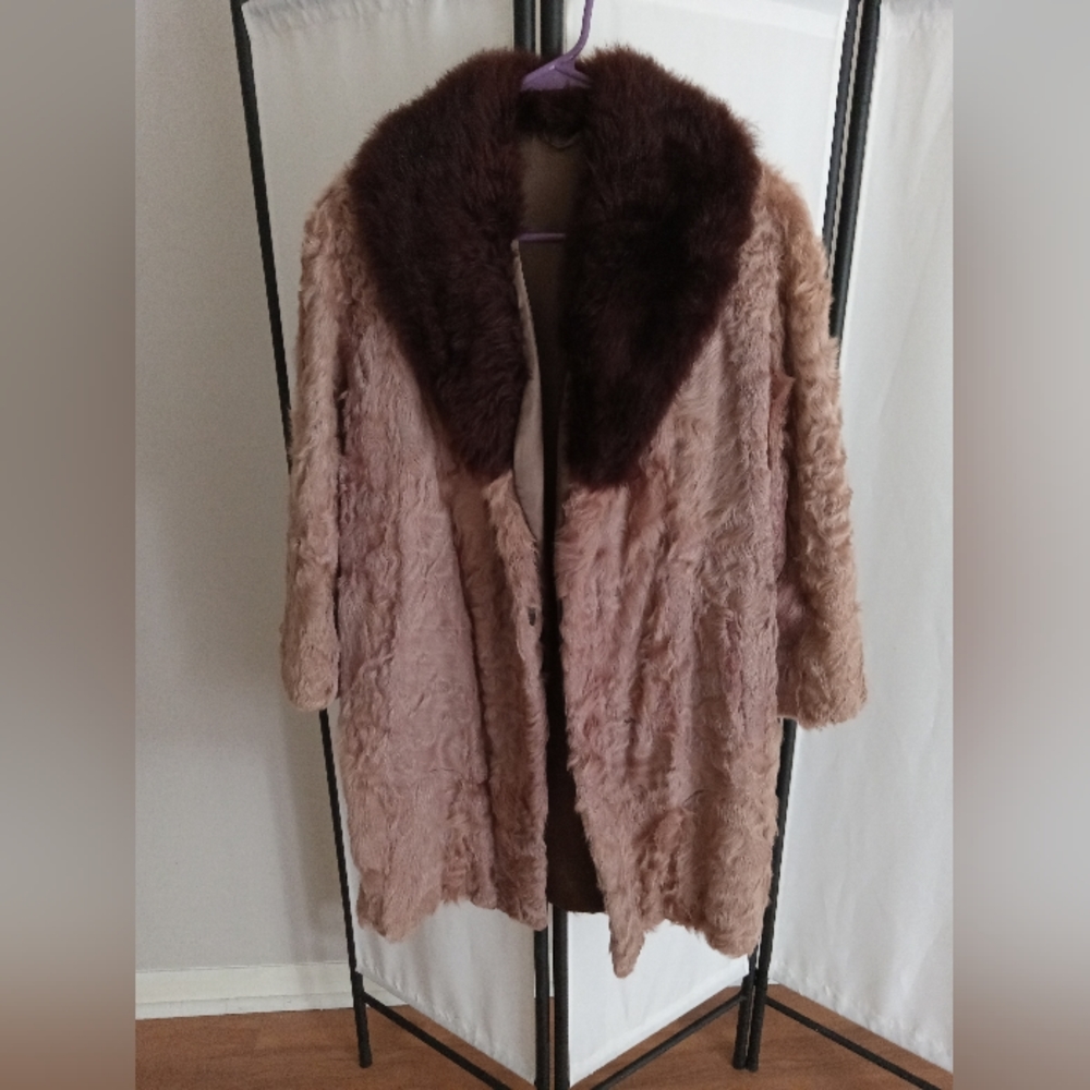 Vintage two toned fur coat